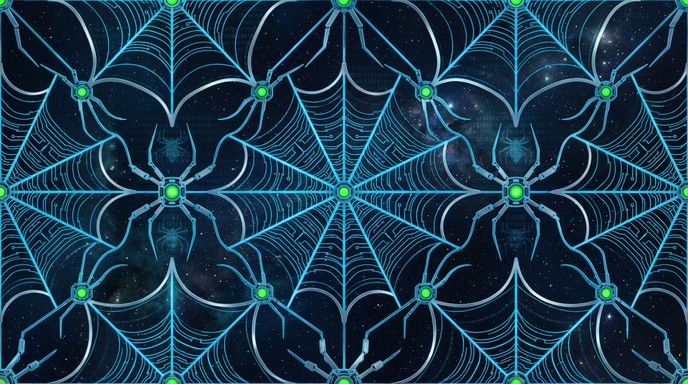 Spider Web Patterning Free Cyber Spider Network Image - Technology, Pattern, Digital ...