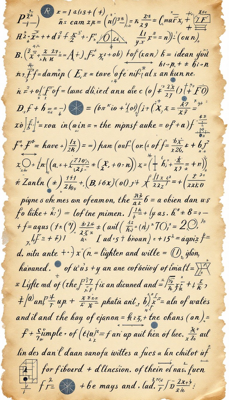 Old Math Scripts Free Ancient Mathematical Manuscript Image - Mathematics, Equations ...