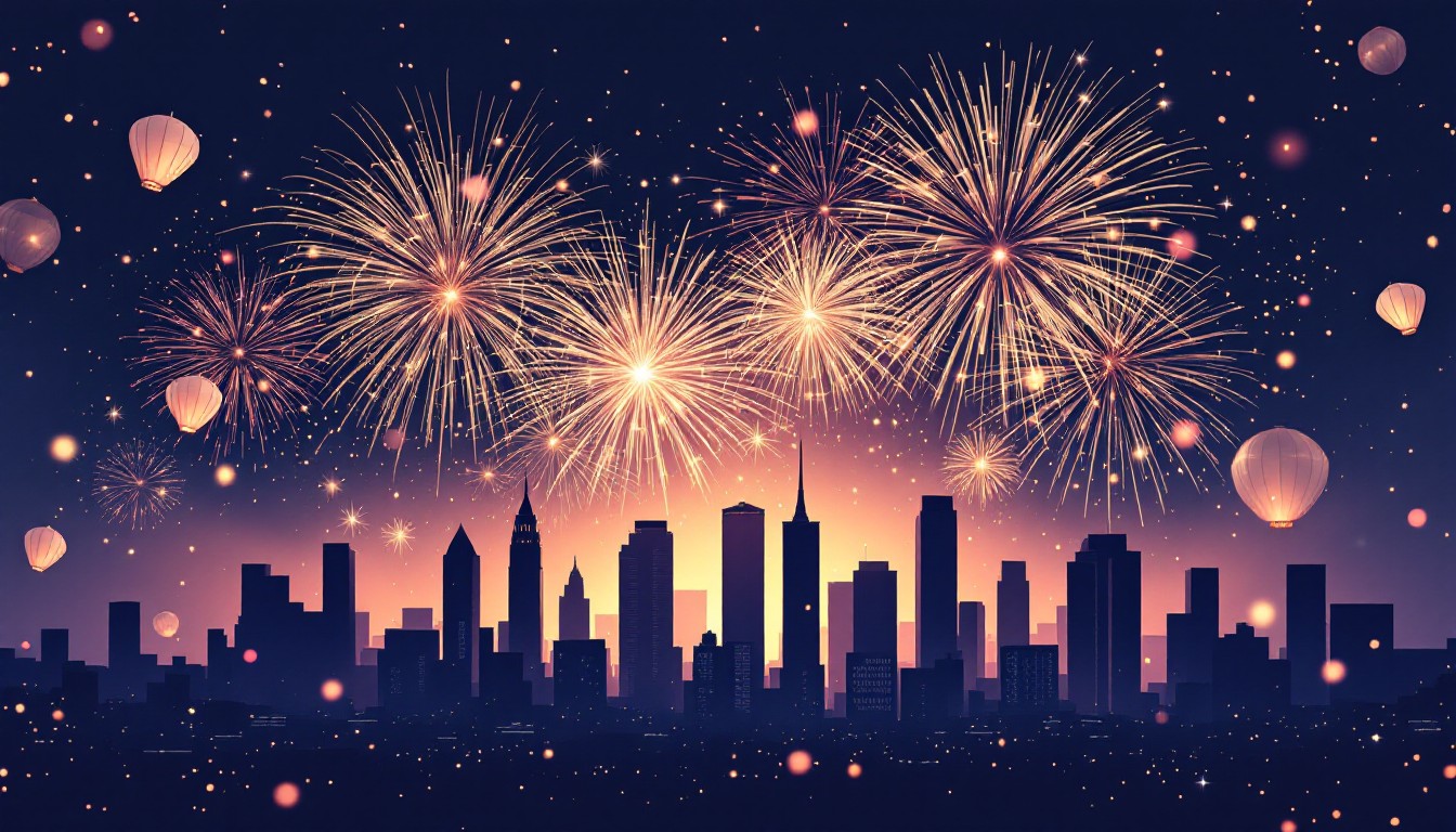 Free Fireworks Above City Image - Fireworks, Cityscape, Celebration ...