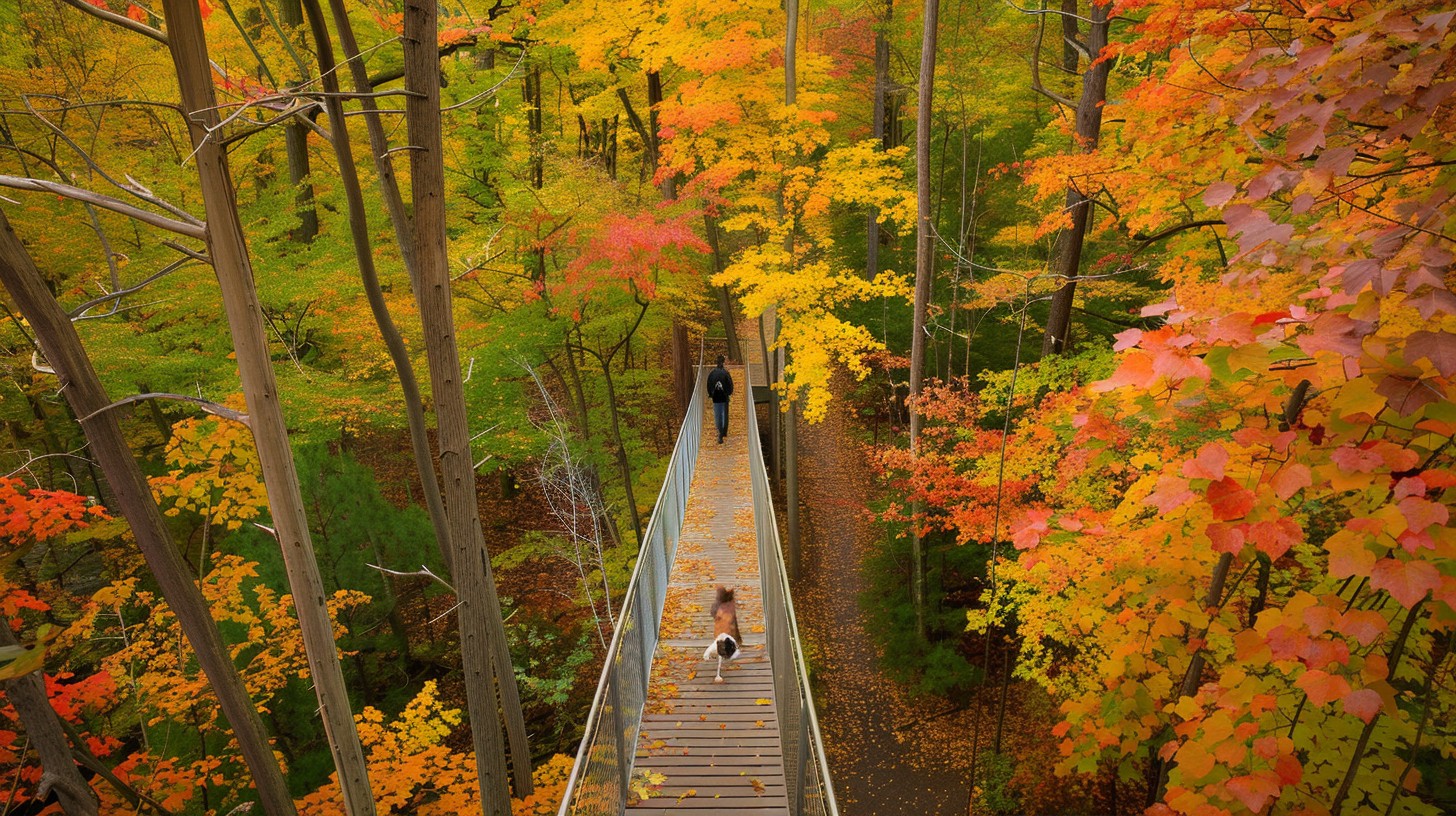 Free Autumn Bridge Walk Image - Autumn, Bridge, Foliage | Download at ...