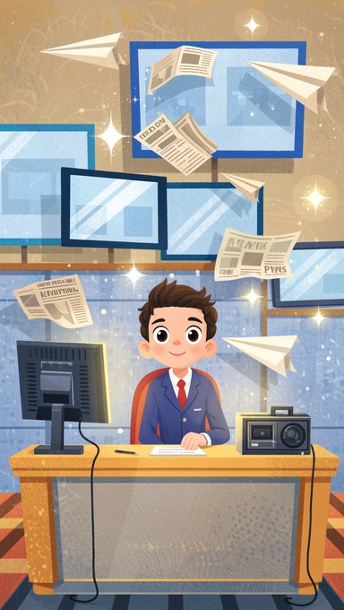 Free Magical News Studio Image - Newsroom, Broadcasting, Anchor ...