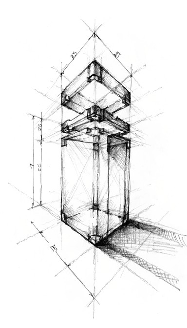 Exploded View Pencil Box Free Architectural Sketch Evolution Image - Architecture, Sketch ...
