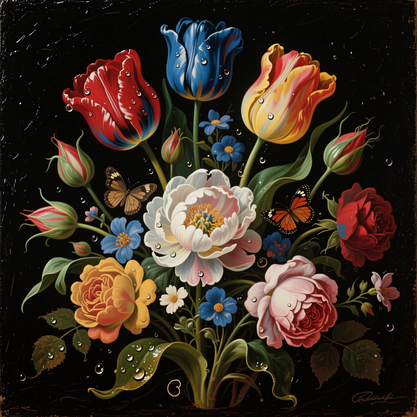 Dramatic Floweers Free Classical Floral Drama Photo - Floral, Tulips, Roses | Download at ...