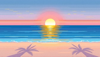 Free Pixel Perfect Sunrise Image - Sunrise, Pixel, Minimalist ...