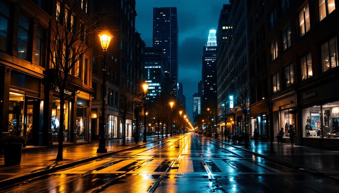 Free Rainy City Night Image - Night, Urban, Rain | Download at StockCake