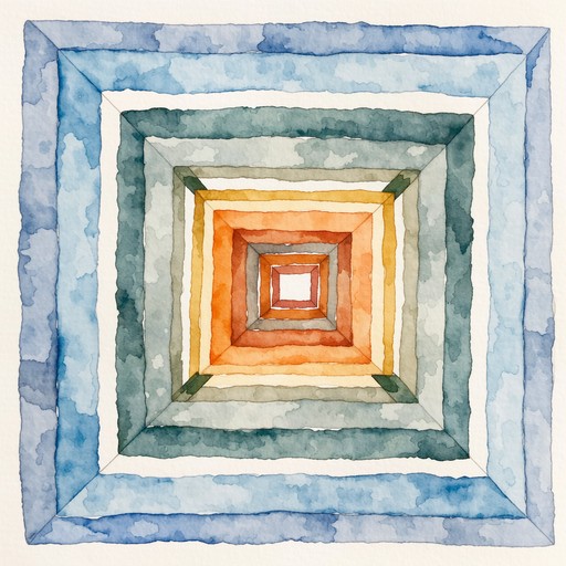 Free Nested Color Folds Image - Watercolor, Minimalist, Square ...