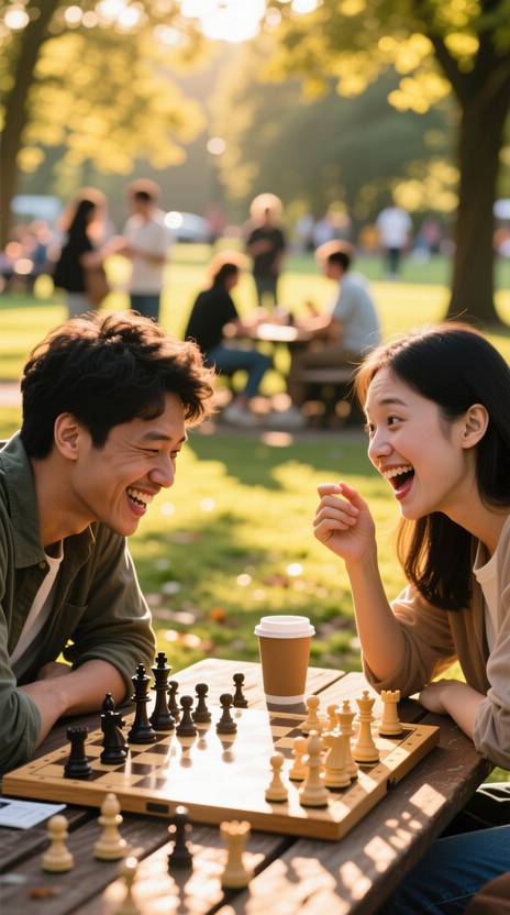 Free Joyful Chess Match Image - Chess, Park, Laughter | Download at ...