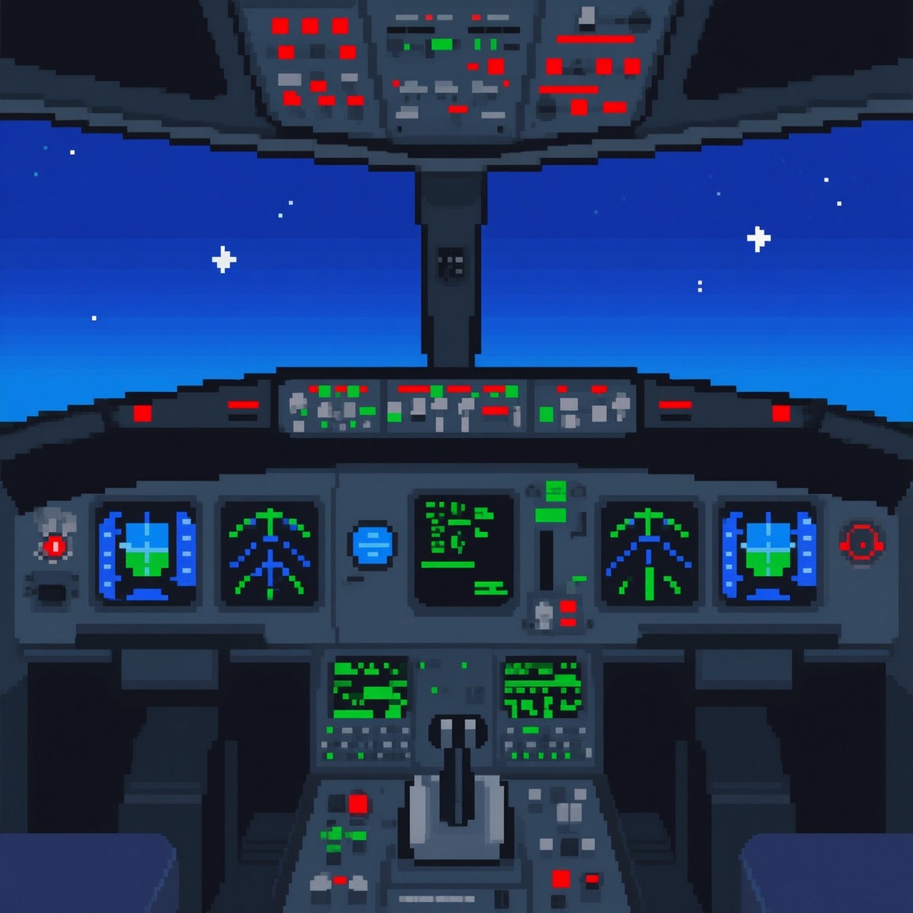 Pixel Jet Controls Free Night Flight Controls Photo - Airplane, Pilot, Pixel | Download at ...