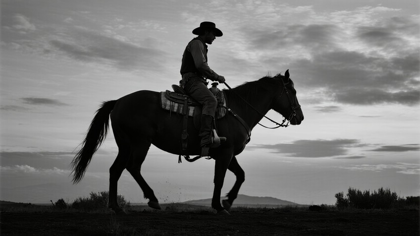 Free Lone Rider Silhouette Image - Cowboy, Silhouette, Sunset ...