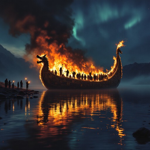 Viking Funeral Ranger Free Viking Funeral Ceremony Image - Viking, Funeral, Longship ...