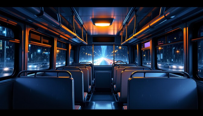 Free Night Bus Ride Image - Night, Bus, Passengers | Download at StockCake