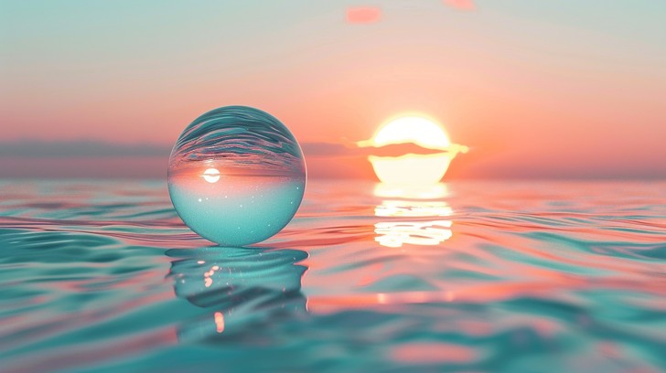 Free Serene Sunset Reflection Image - Sunset, Reflection, Crystal ...