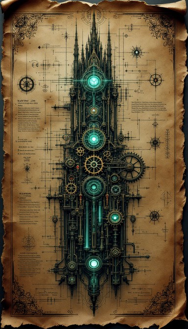 Gothic Machine Colors Free Gothic Machine Blueprint Image - Blueprint, Gothic, Victorian ...
