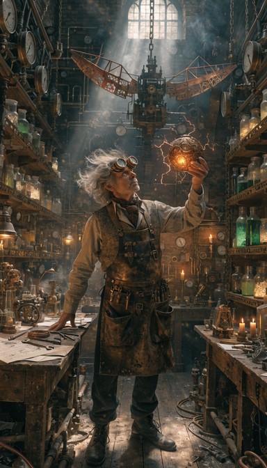 Free Steampunk Inventor's Workshop Image - Steampunk, Inventor ...