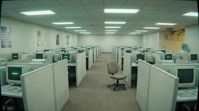 Free Abandoned Office Dreamscape Image - Office, Cubicles, Workplace ...