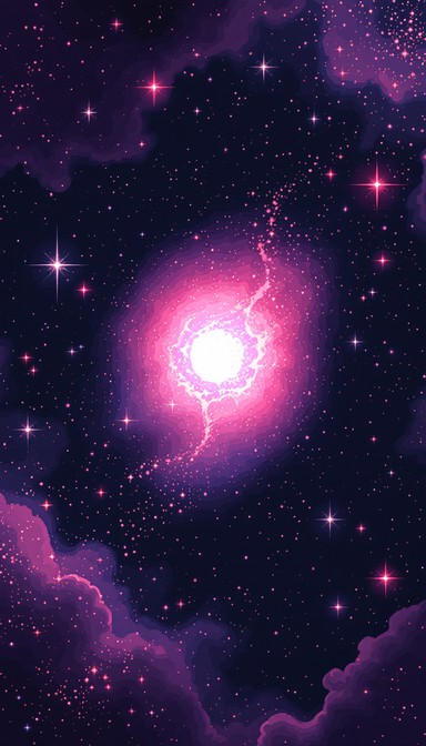 Free Pixelated Pink Universe Image | Download at StockCake