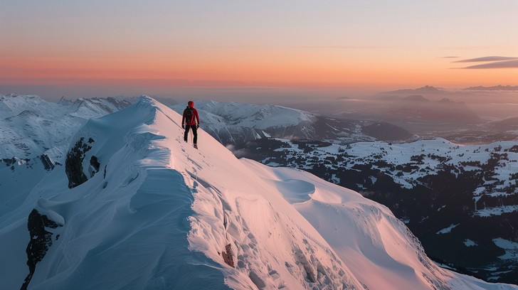 Free Mountain Adventure Awaits Image - Mountains, Sunset, Traveler ...