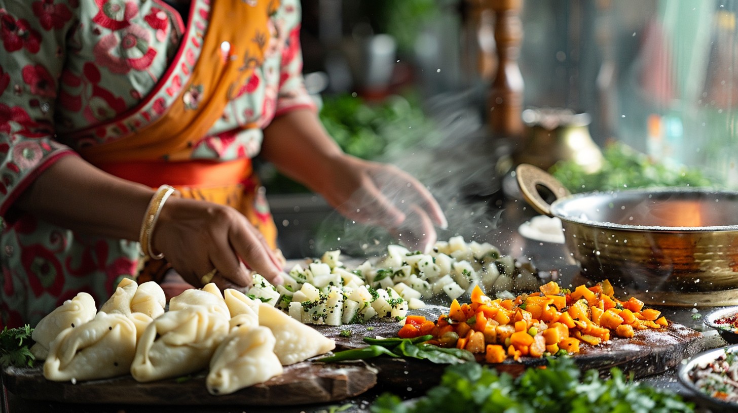 Culinary Images Free Culinary Preparation Scene Image - Cooking, Vegetables, Dumplings ...