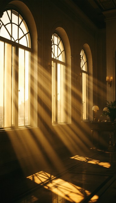 Free Sunlit Arched Windows Image - Windows, Sunlight, Architecture ...