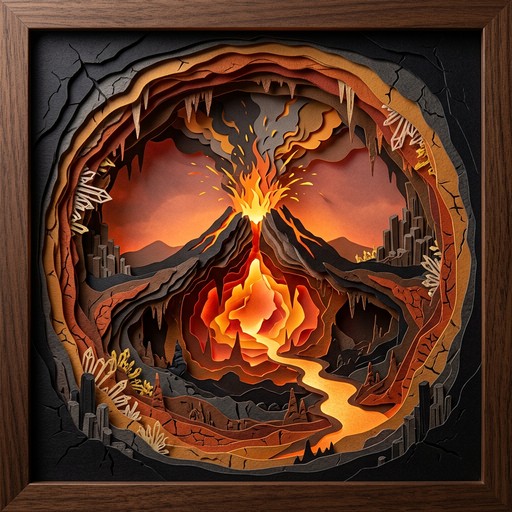 Free Volcanic Paper Art Image - Volcano, Diorama, Papercraft | Download ...