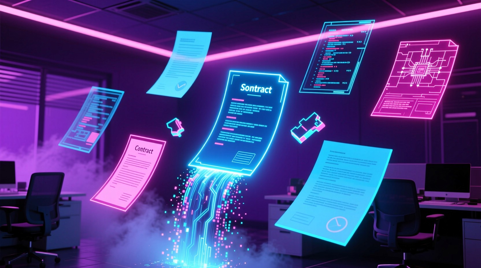Free Digital Data Flow Image - Holographic, Cyberpunk, Documents ...