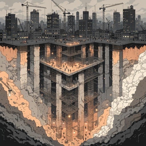 Free Underground Foundation Construction Image - Pixel, Art, Isometric ...