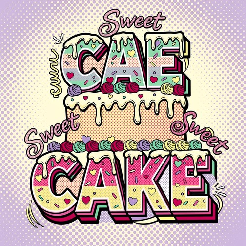 Cakes Lettering Images Free Sweet Cake Typography Image - Typography, Cake, Illustration ...