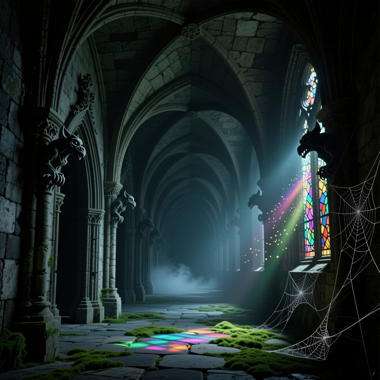 Free Haunted Rainbow Path Photo - Gothic, Cathedral, Arches | Download ...