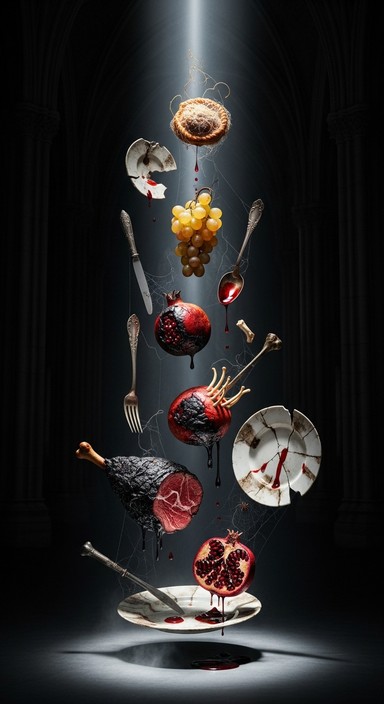 Dramatic Food Free Suspended Culinary Theater Image | Download at StockCake