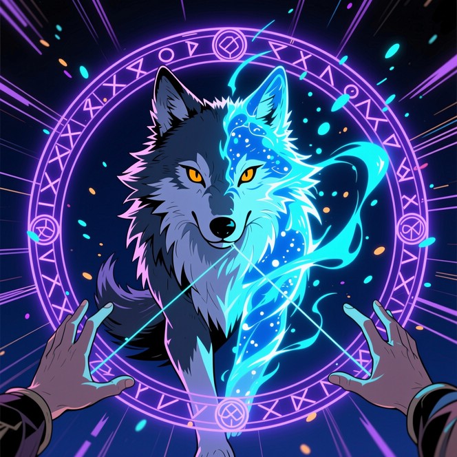 Free Magical Wolf Manifestation Image - Wolf, Magical, Anime | Download ...