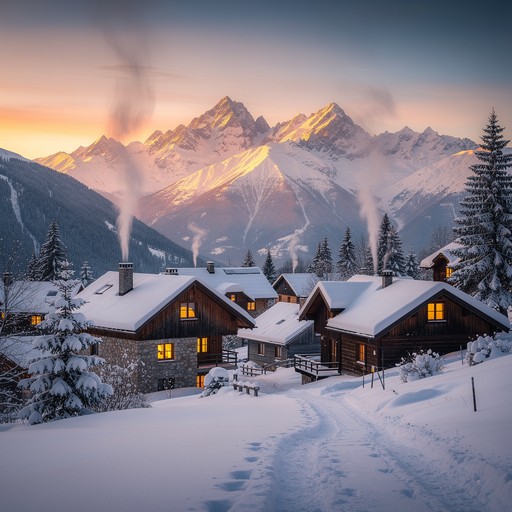Free Alpine Winter Evening Image - Winter, Alpine, Village | Download ...