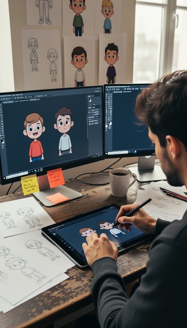 Computer Drawing Cartoon Free Creating Digital Characters Image - Artist, Digital, Illustration ...