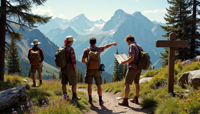 Free Mountain trail explorers Image - Hiking, Mountains, Trail ...