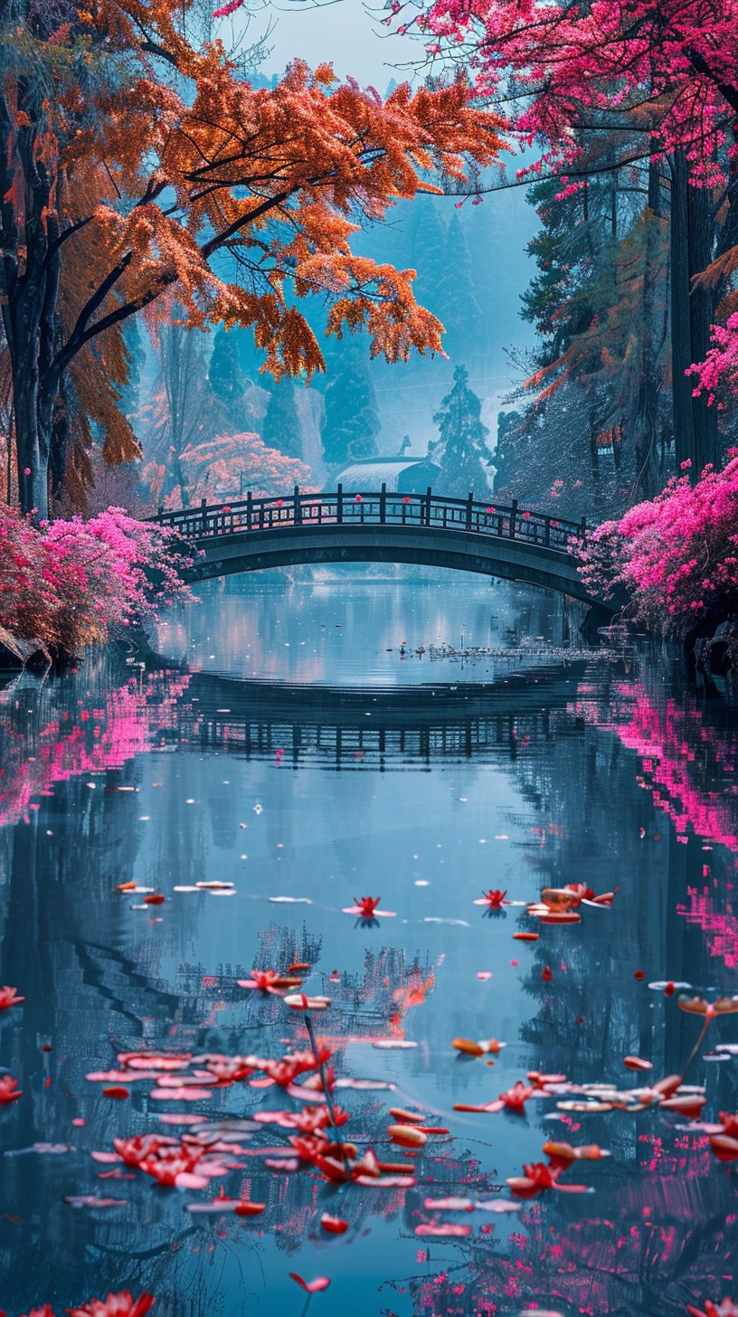 Free Serene Autumn Bridge Image - Autumn, Serene, Bridge | Download at ...