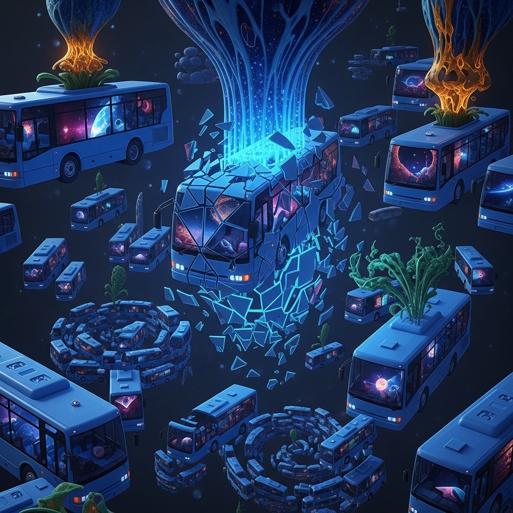 Mist Bus Free Mystical Bus Fleet Image - Buses, Blue, Mystical | Download at ...