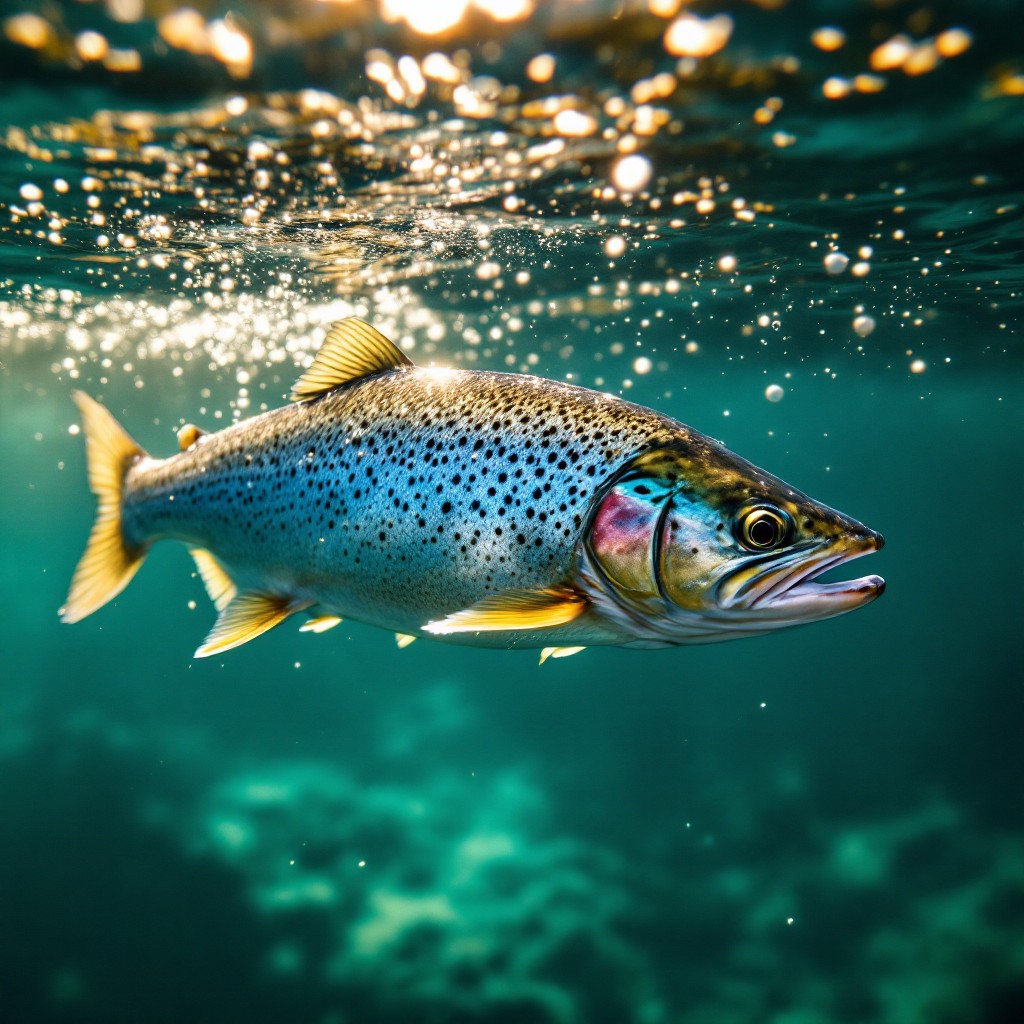 Gleaming Fish Free Gleaming Underwater Trout Image - Trout, Underwater, Fish ...
