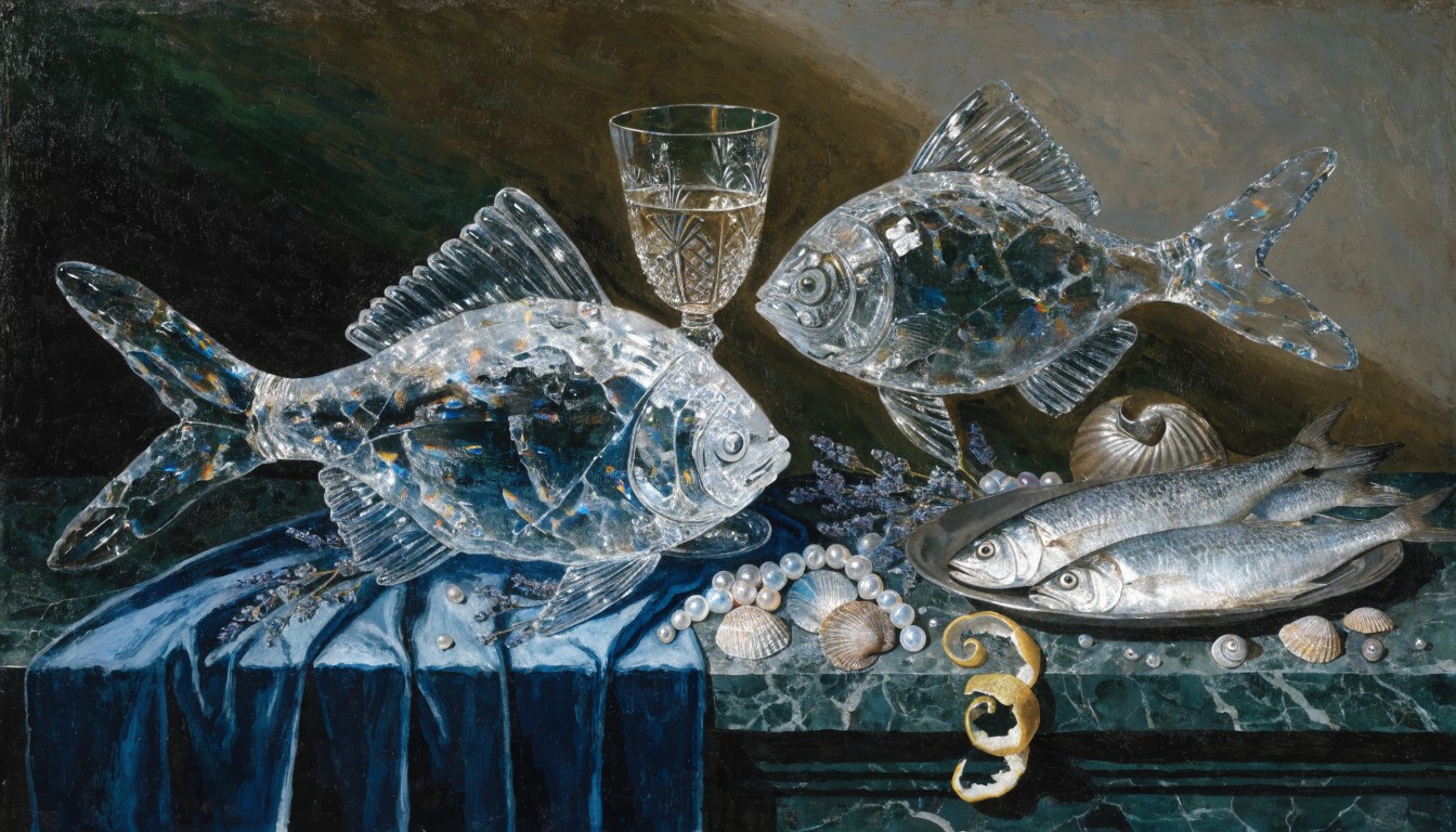 Free Crystal Fish Treasures Image - Stilllife, Painting, Crystal ...