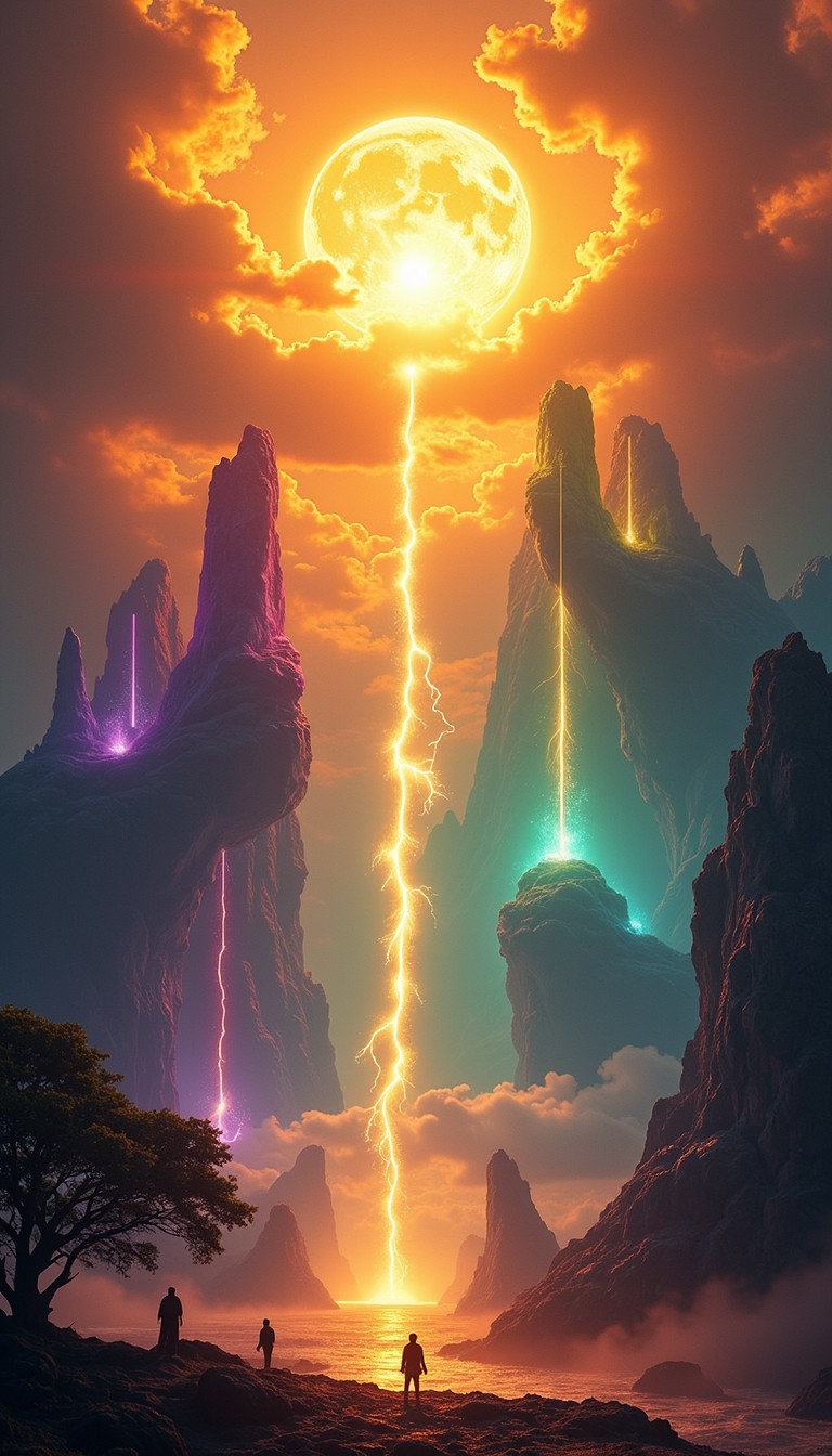 Celestial Ridge Free Celestial Gateway Rising Image - Sunrise, Mystical, Fantasy ...