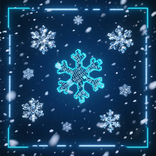 Free Glowing Digital Snowfall Image - Snowflakes, Digital, Cyan ...