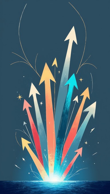 Free Rising Vibrant Trajectories Image - Arrows, Upward, Burst ...