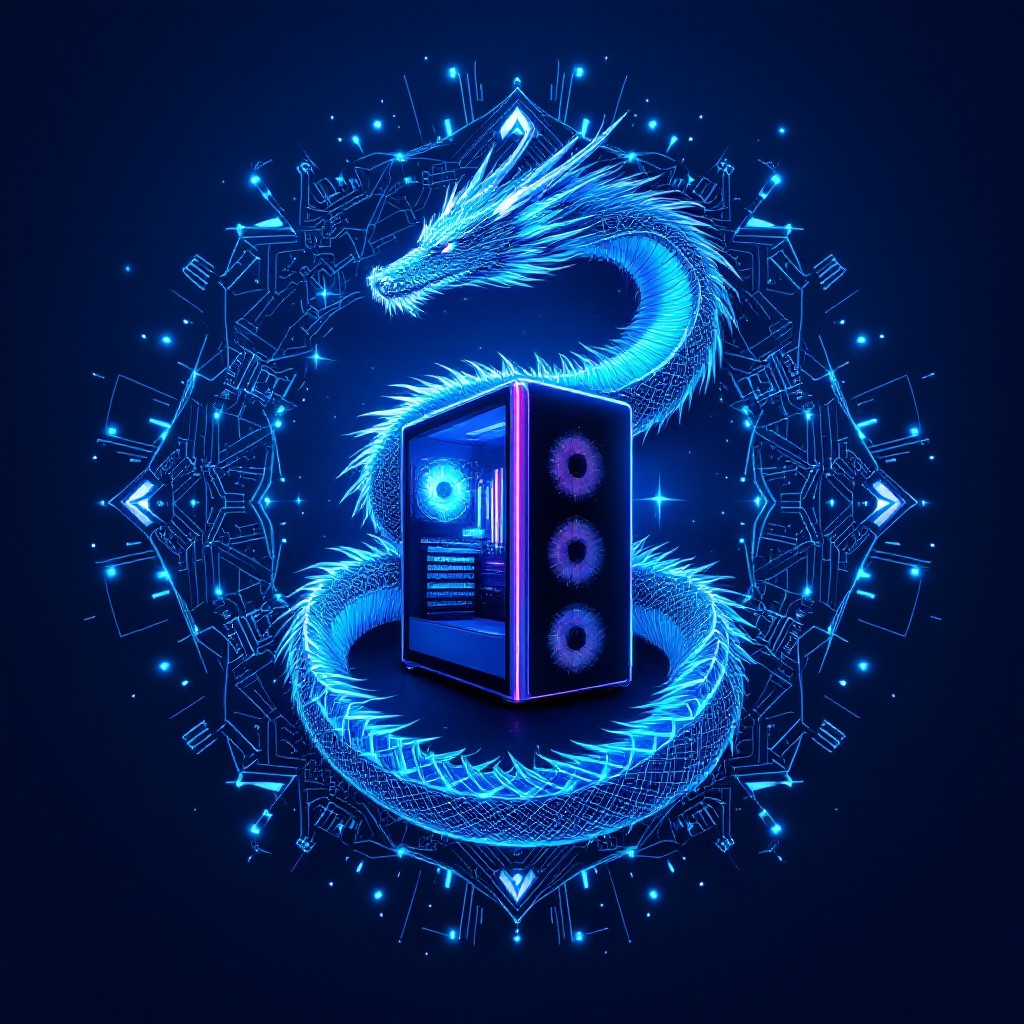 Dragon With Computer Free Cyberpunk Dragon Guardian Image - Dragon, Gaming, Computer ...