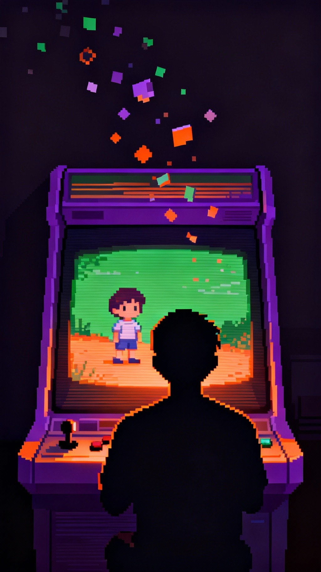 Free Arcade Nostalgia Glow Photo - Arcade, Pixels, Silhouette ...