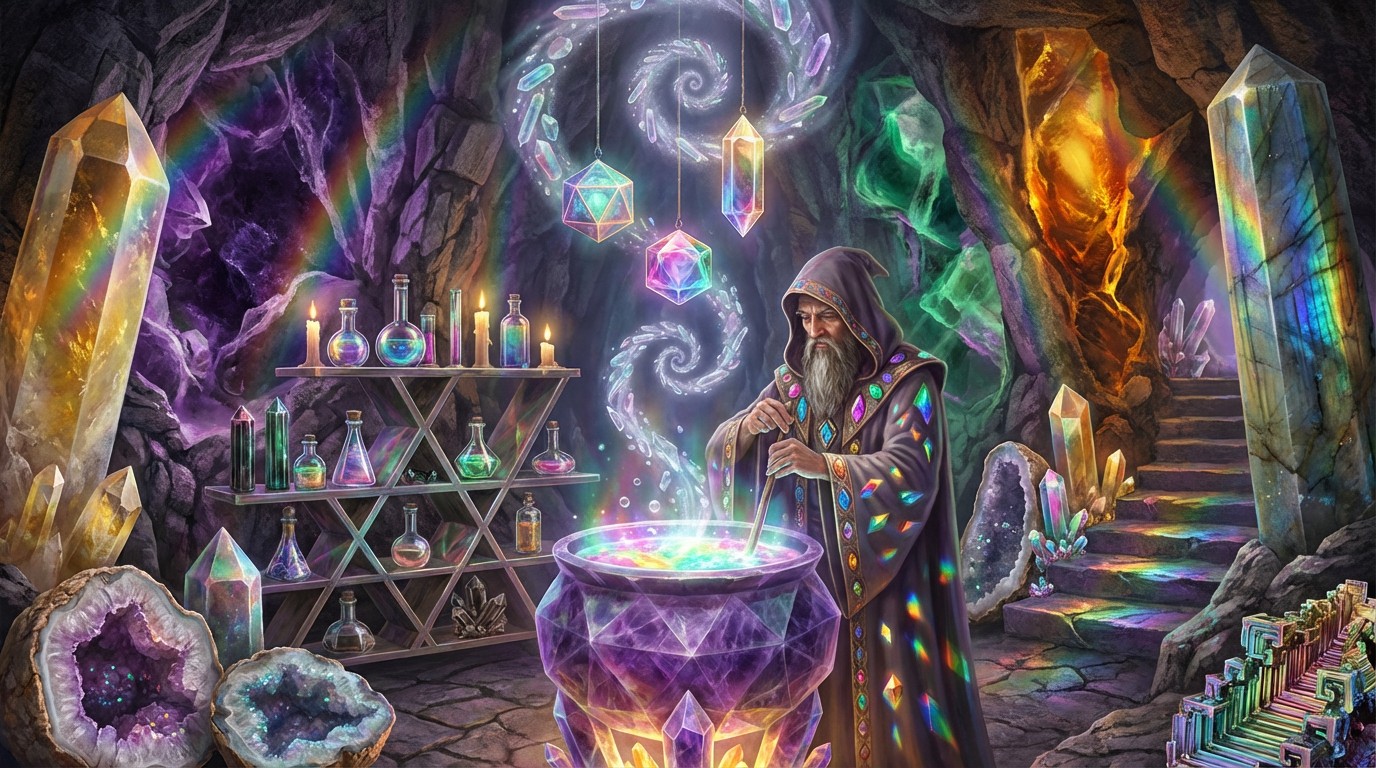 Wizard Magic Crystal Free Crystal Wizard Brewing Image - Wizard, Alchemy, Crystals ...