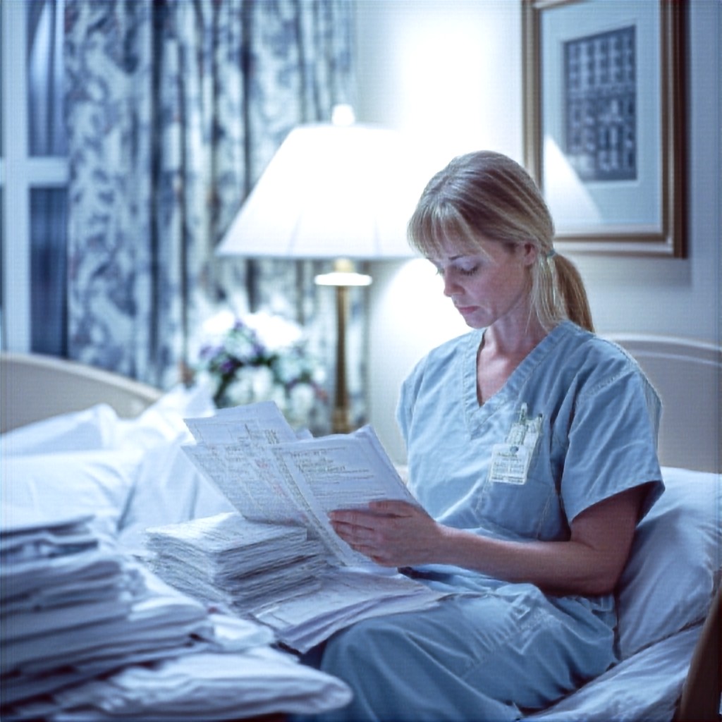 Free Nurse reading paperwork Image - Nurse, Reading, Paperwork ...