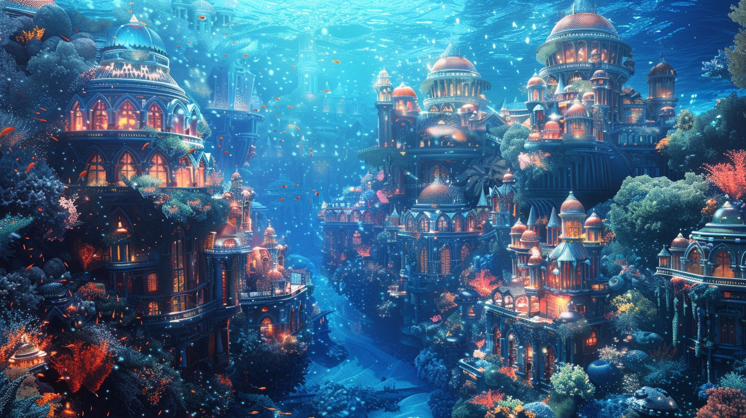 Free Underwater Fantasy City Image - Underwater, Cityscape, Fantasy ...