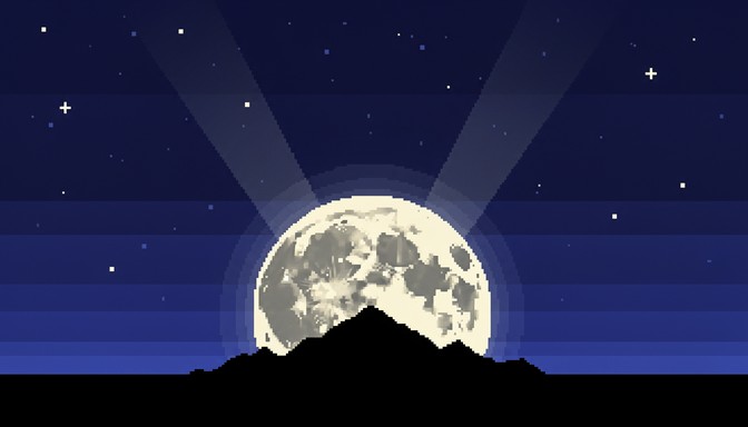 Free Moonrise Pixel Paradise Image - Moon, Moonrise, Pixel | Download ...