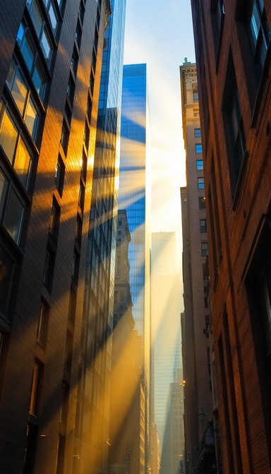 Free Sunlit urban canyon Image - Sunlight, Buildings, Urban | Download ...