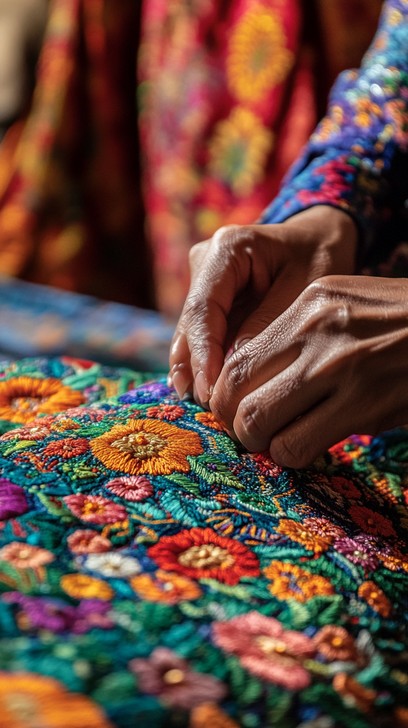 Free Embroidery in progress Image - Embroidery, Craftsmanship, Colorful ...