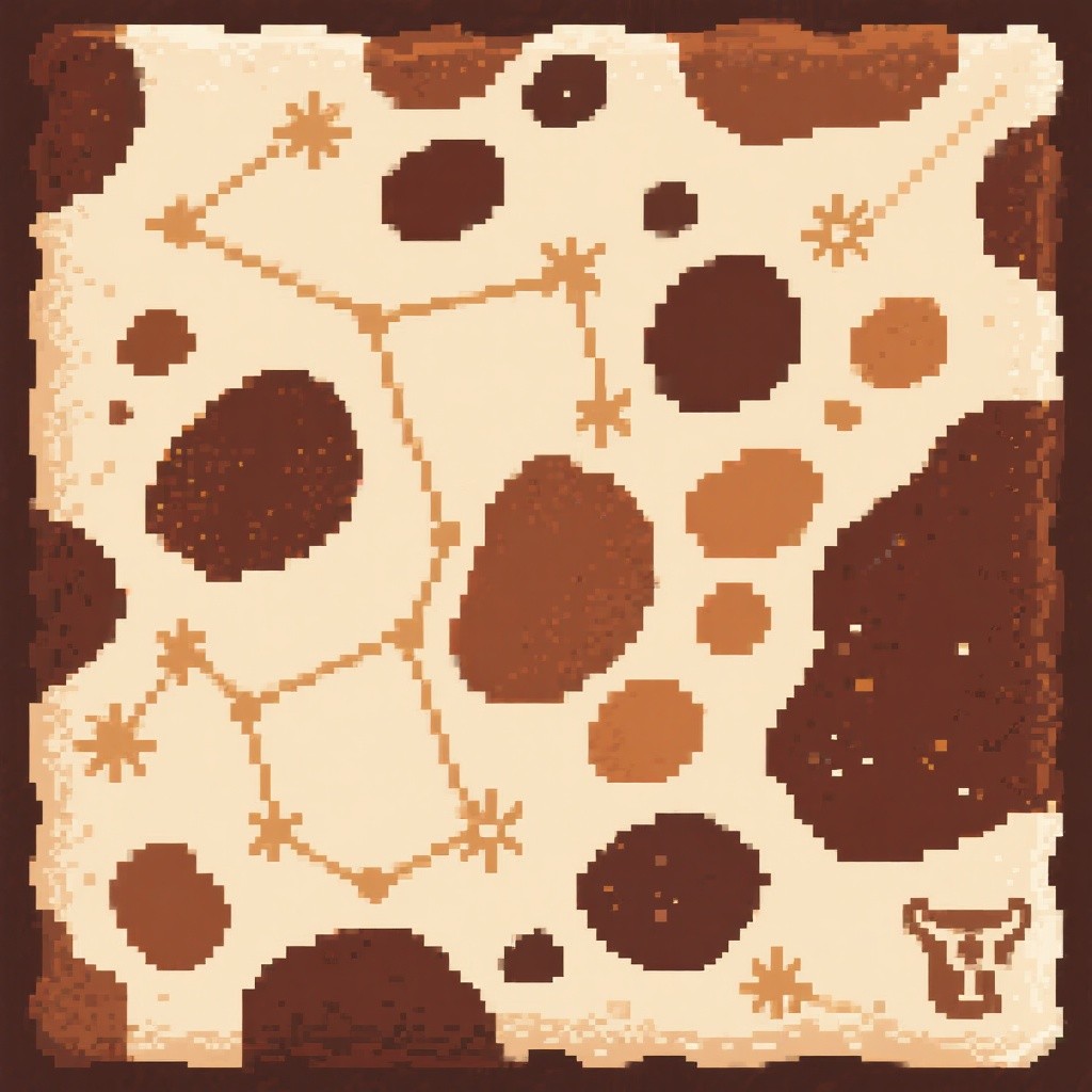 Free Cosmic Cattle Hide Image - Pixelart, Cowhide, Constellation ...