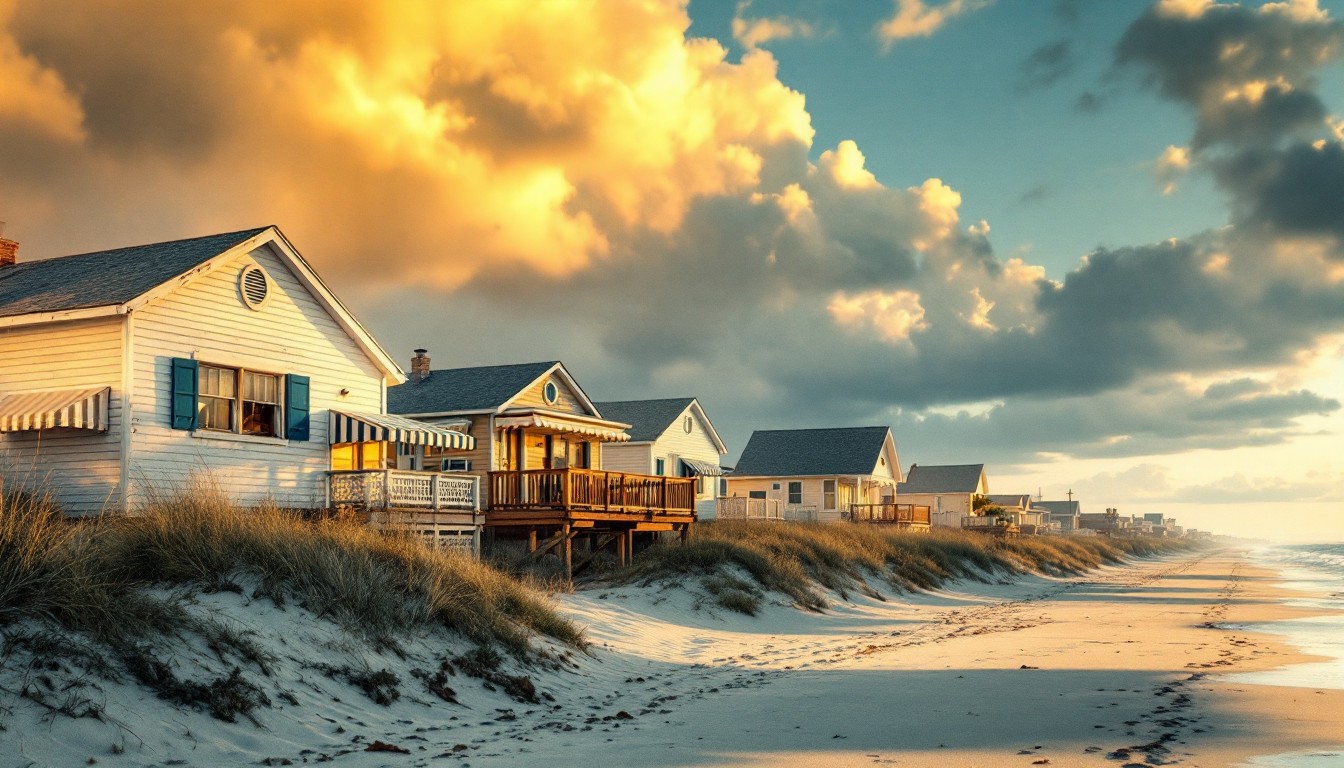 Free Sunset Beach Homes Image - Beach, Sunset, Coastal | Download at ...